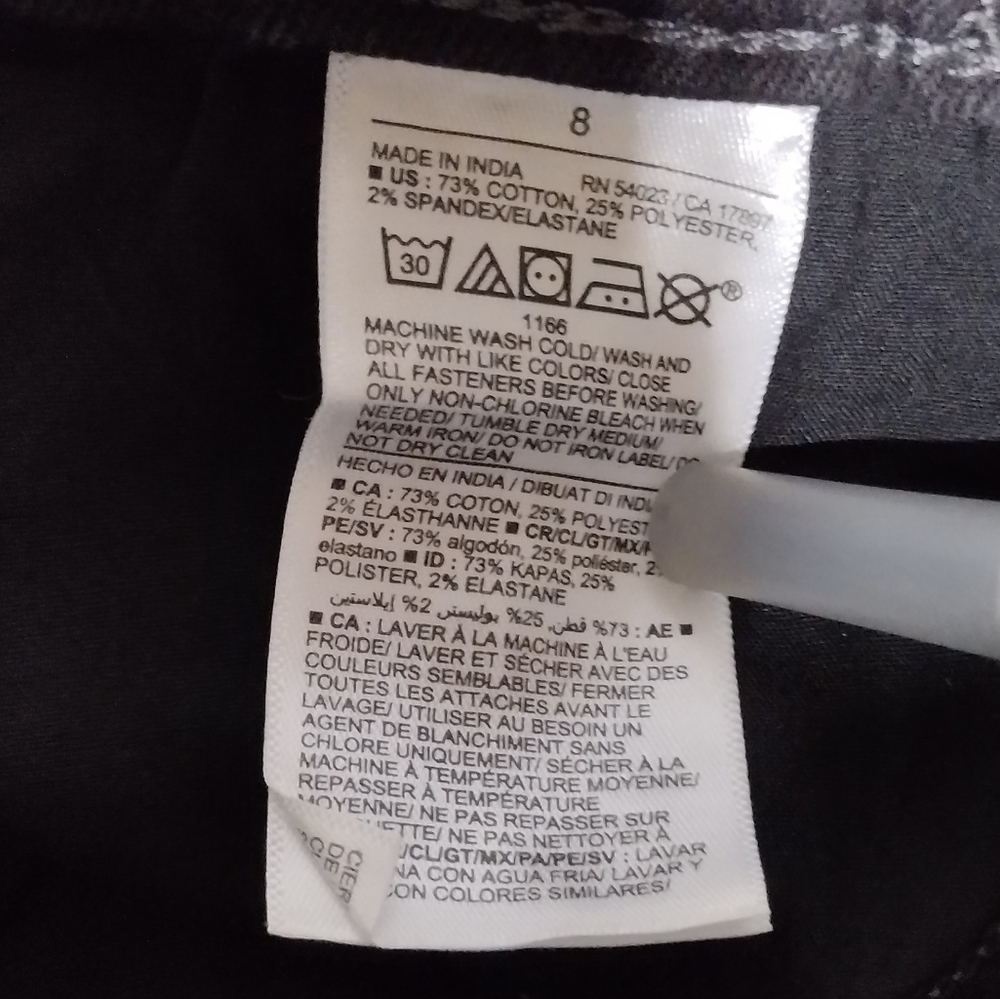 NWT Old Navy Slim Jeans Boys 8 Black Built In Flex Casual Retro 90s Y2K Casual - Picture 8 of 9
